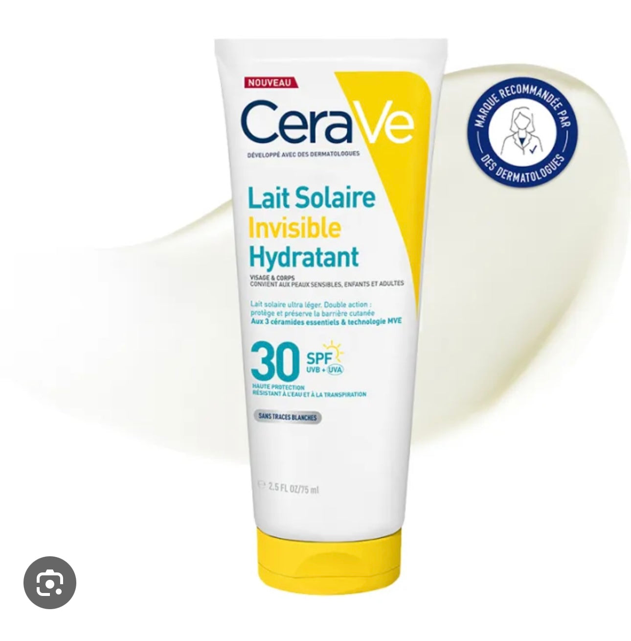 Cerave invisible hydrating sunscreen 75 ml