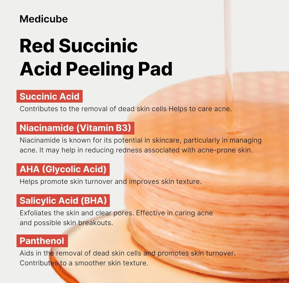 Medicube Red Succinic Acid Peeling Pad 70 Pads