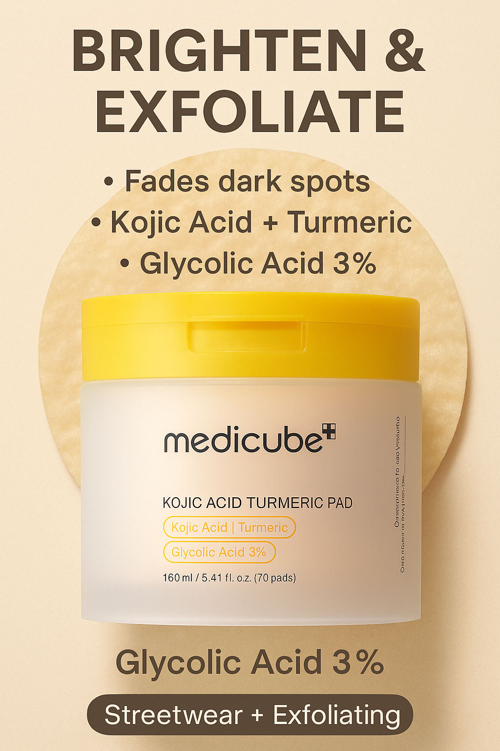 medicube Kojic Acid Turmeric Pad