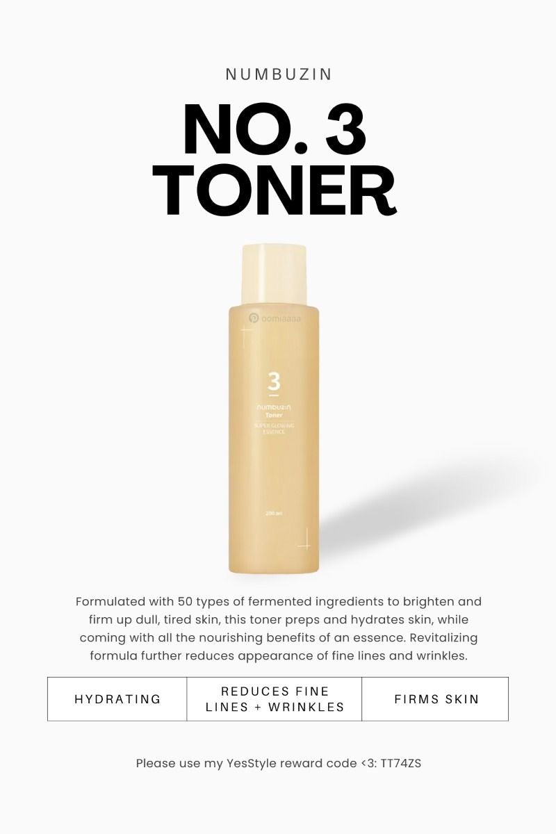 Numbuzin No.3 Super Glowing Essence Toner 200ml