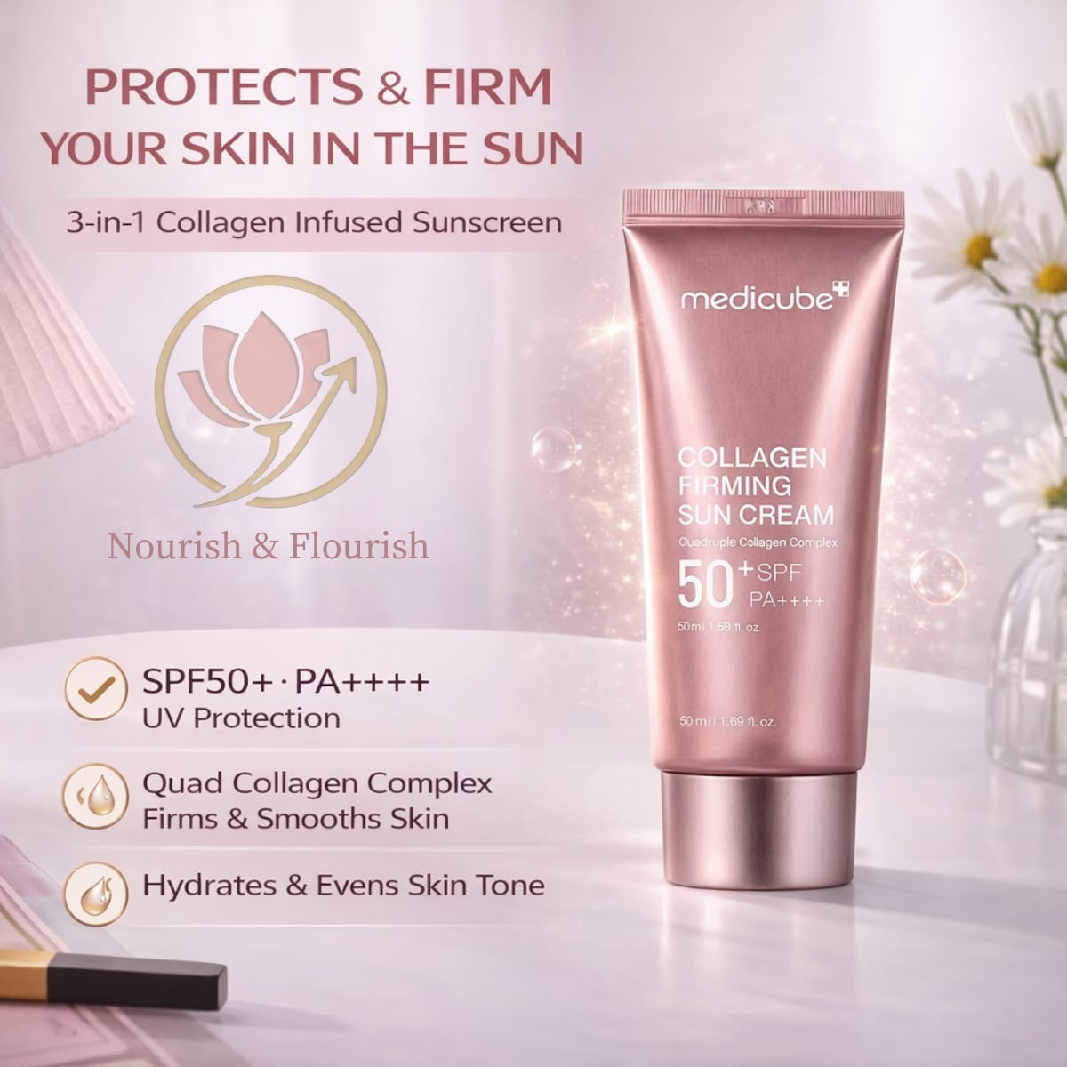 Medicube Sunscreen Collagen Firming Sun Cream SPF50