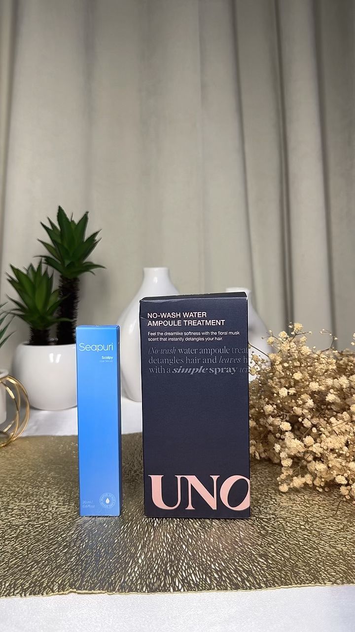 Seapuri hair serum + Unove no wash water treatment