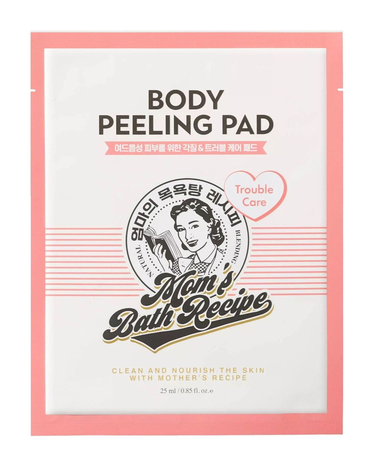 Moms Bath Recipe Body Peeling Pad TROUBLE CARE (1 Sheet)