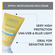 Uriage Barisun Moisturizing Cream Fragrance-Free SPF50+ 50ml