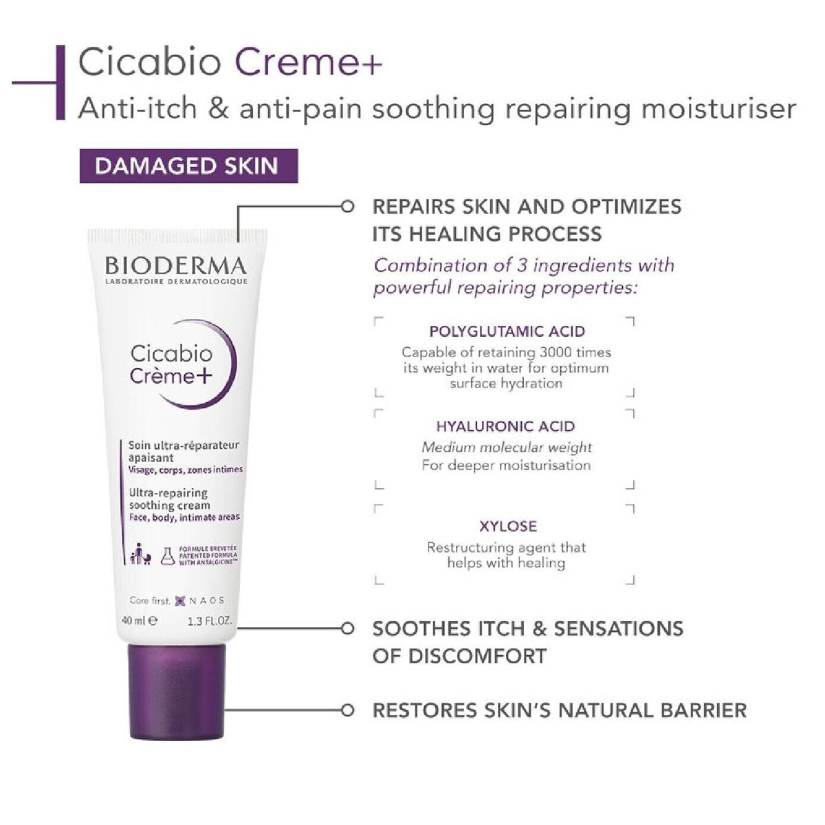 Bioderma Cicabio Crème Soothing Repairing Cream 40ml