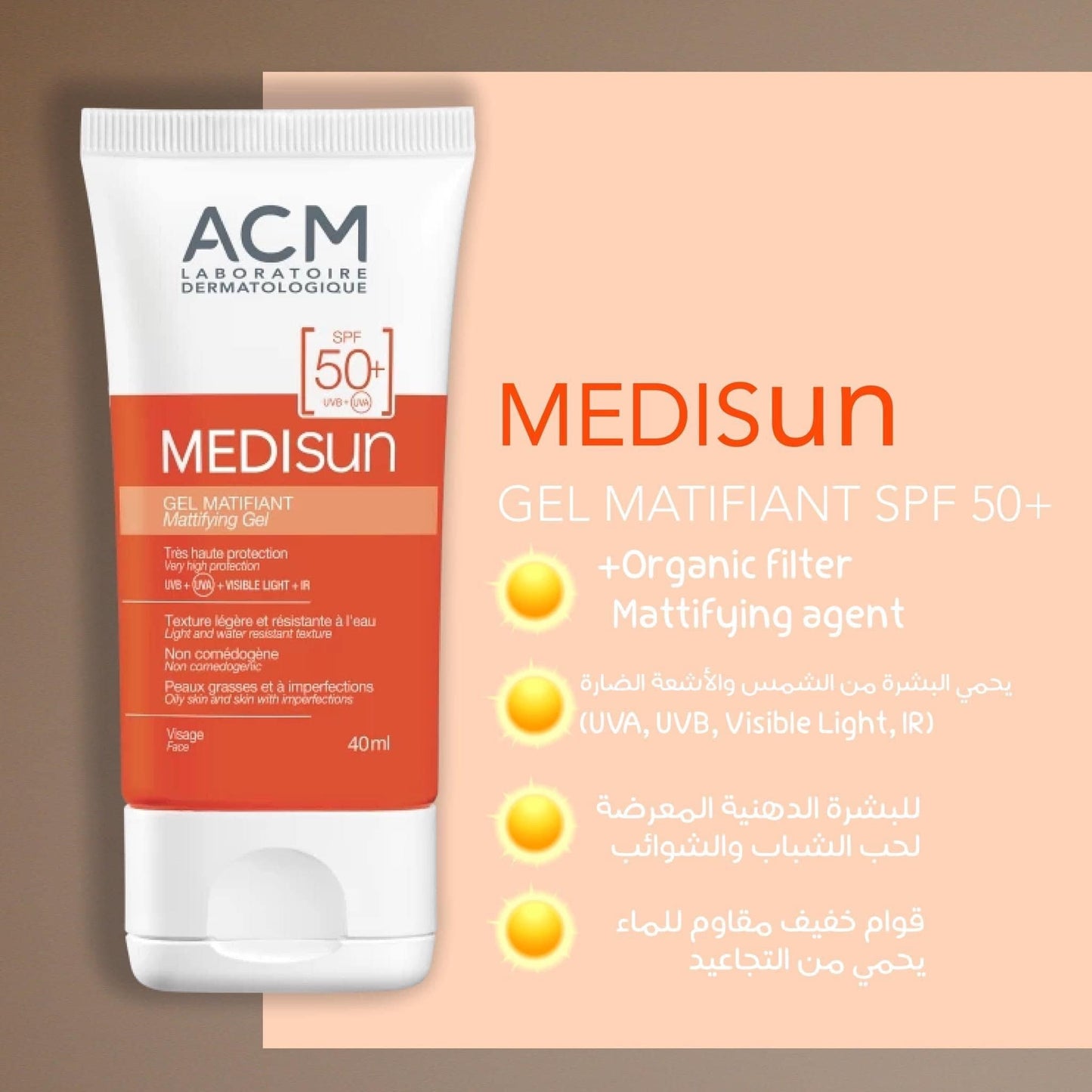 Medisun gel SPF50+ ACM - 40ml