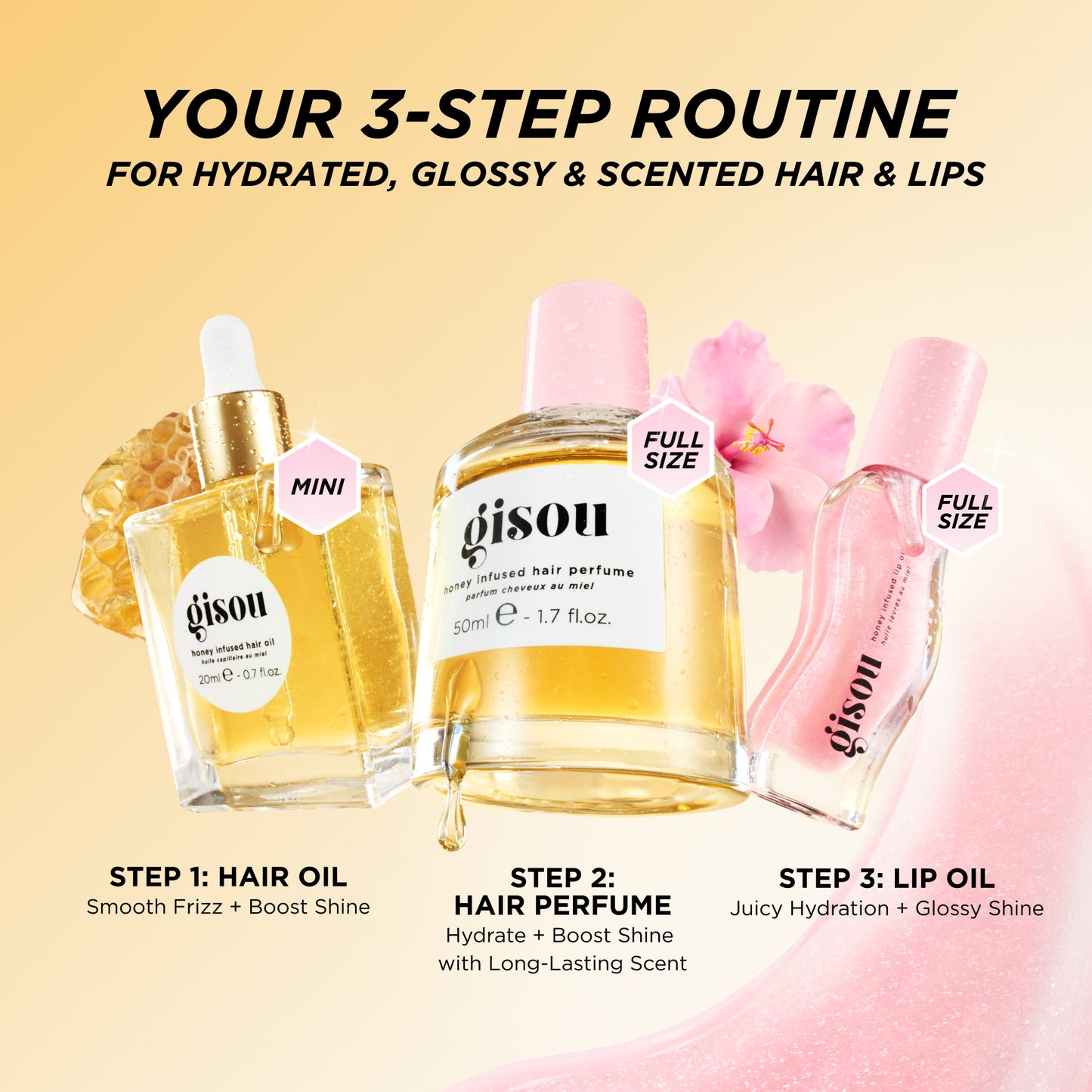 Gisou Honey Gloss Hydration Trio Kit