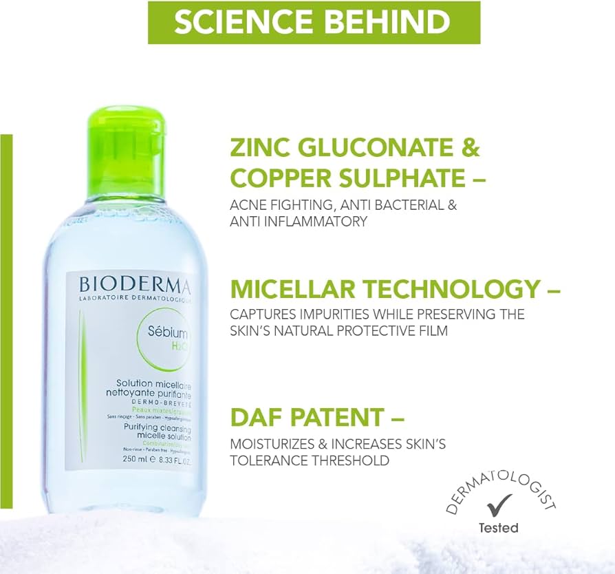 Bioderma Sebium H2O Purifying Cleansing Micellar Solution 250ml