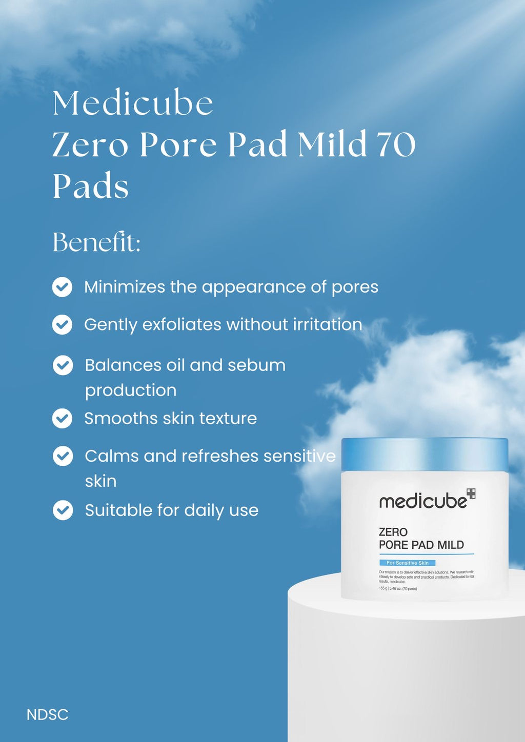 ZERO PORE PAD MILD 70 pads