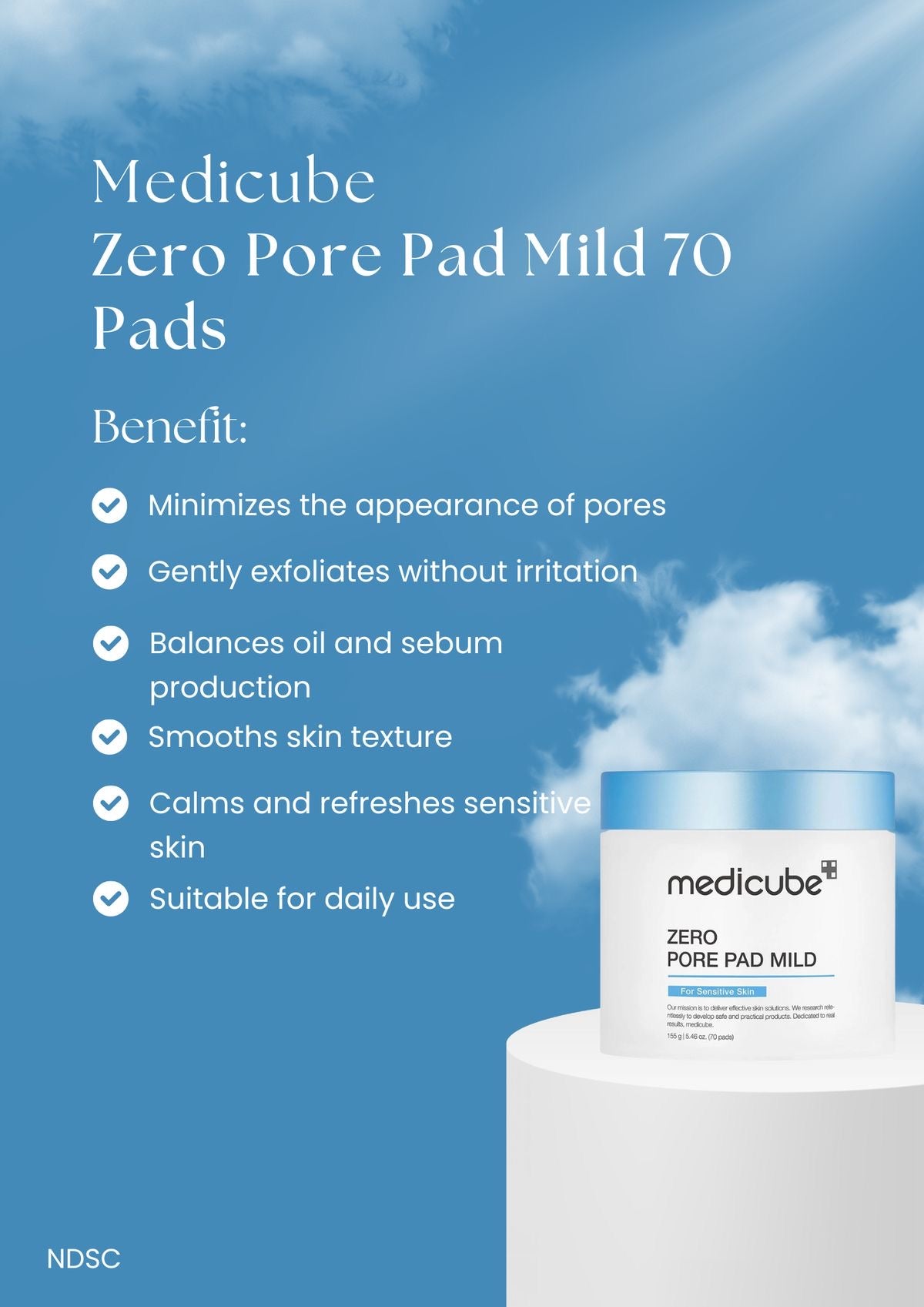 ZERO PORE PAD MILD 70 pads