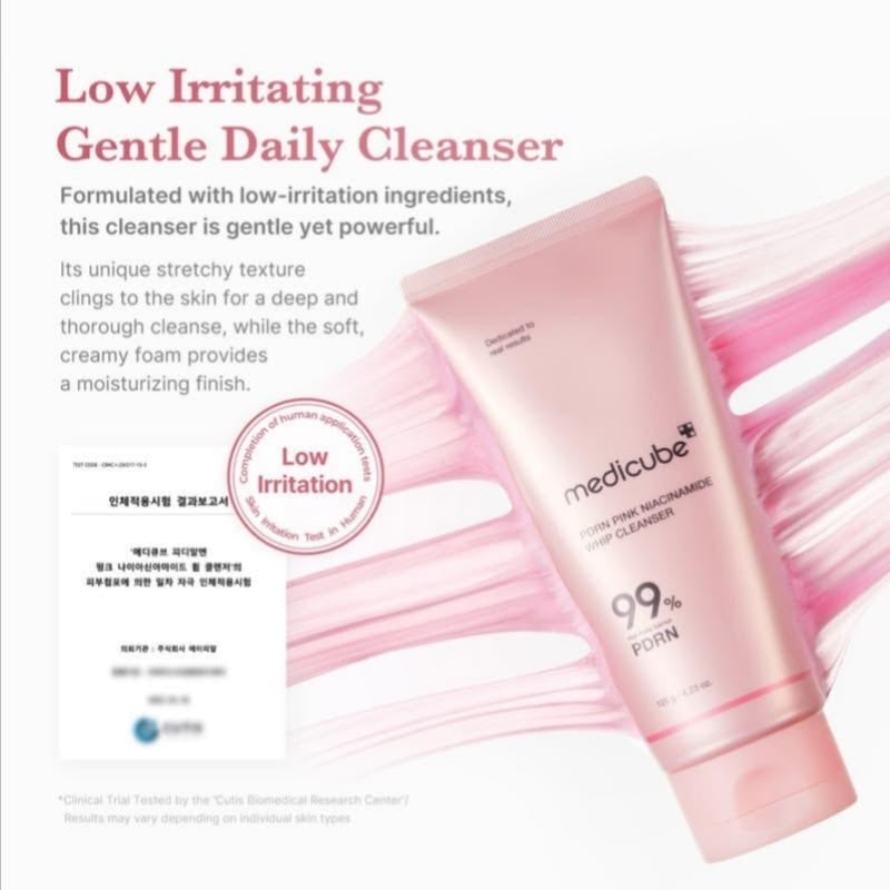 MEDICUBE PDRN PINK NIACINAMIDE WHIP CLEANSER (120G)