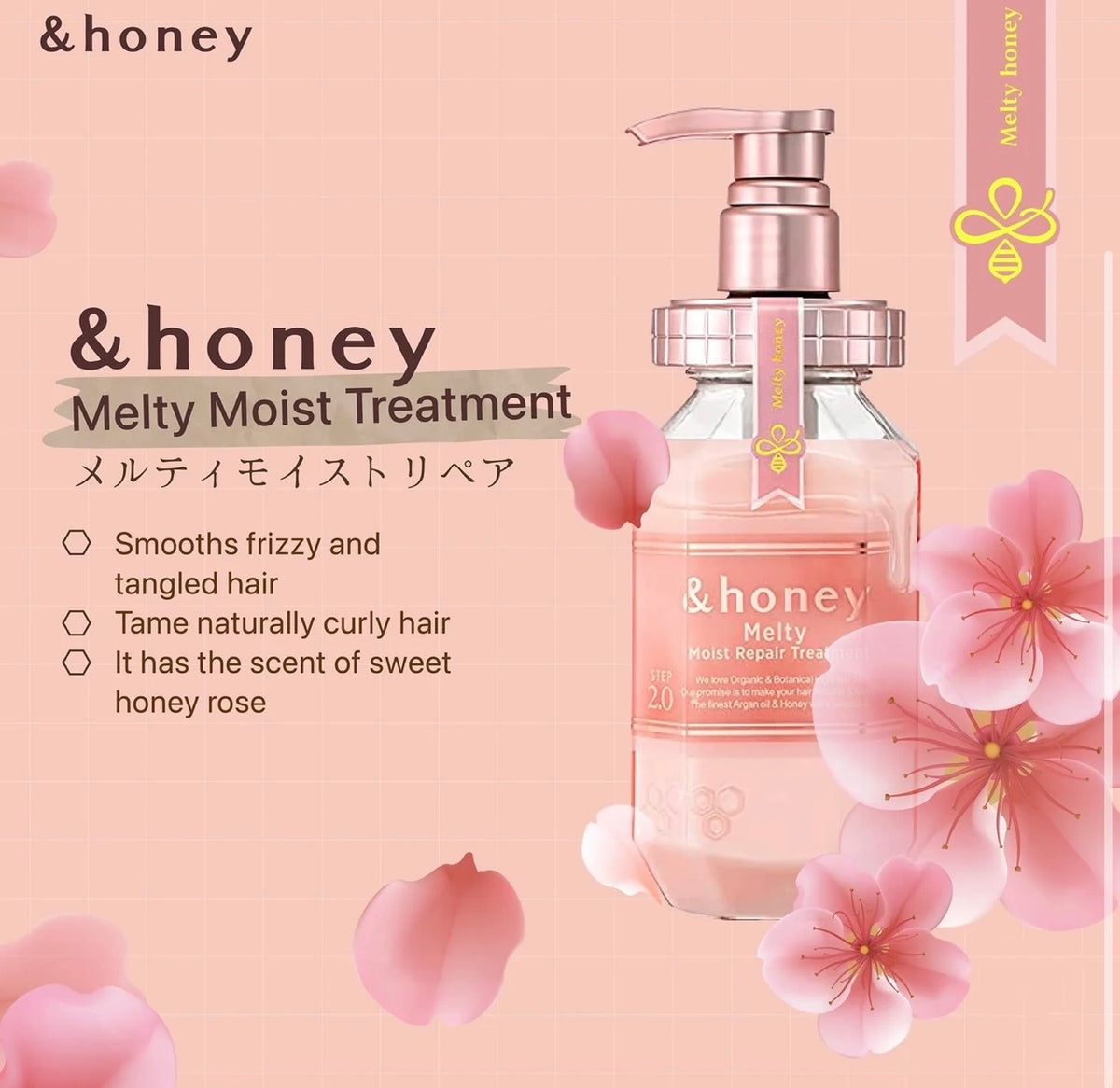 ViCREA - &honey Melty Moist Repair Hair Treatment 445ML