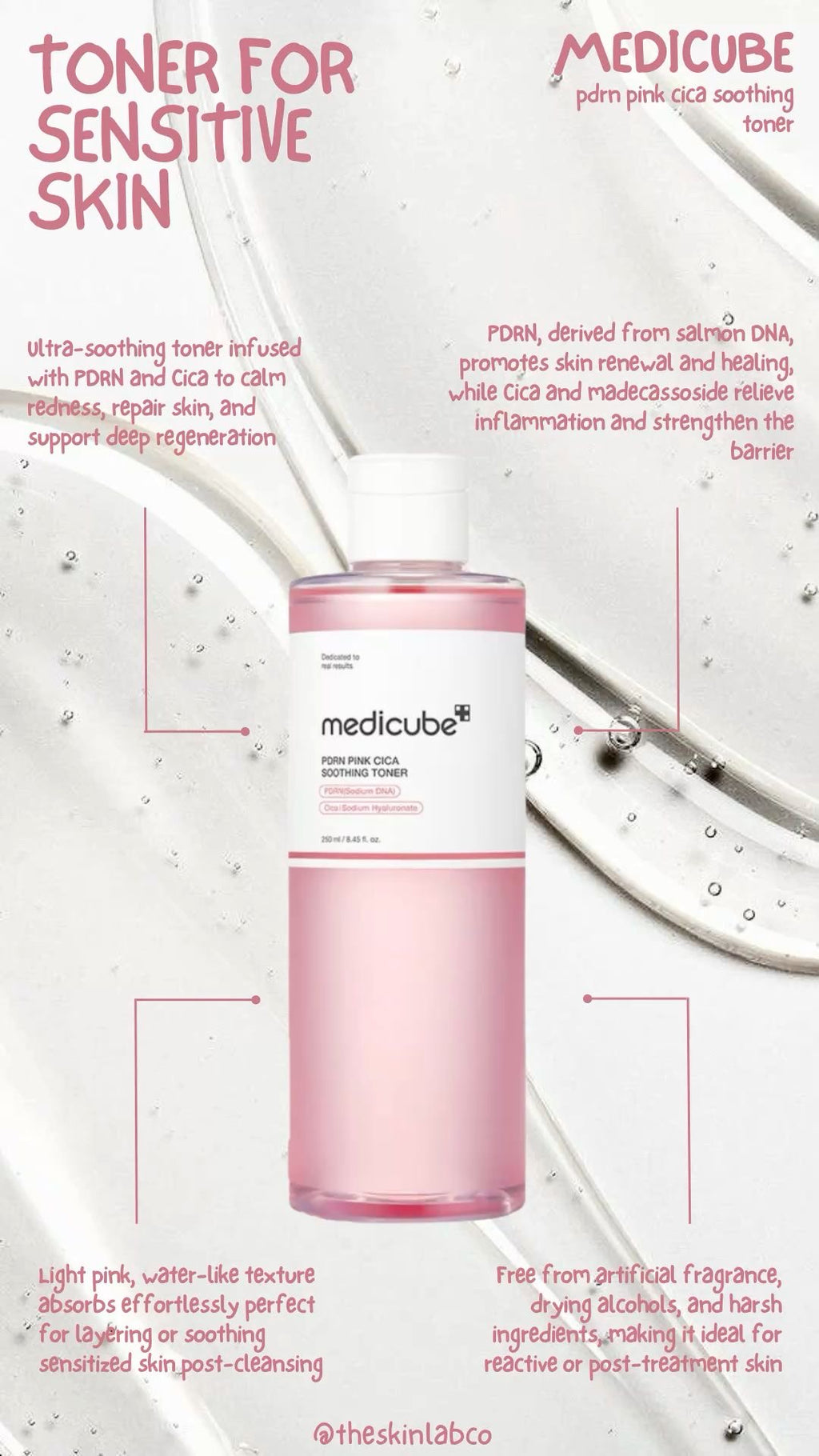 Medicube - PDRN Pink Cica Soothing Toner 250ml