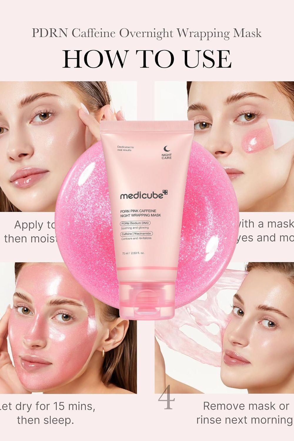 Medicube - PDRN Pink Caffeine Night Wrapping Mask 75ml