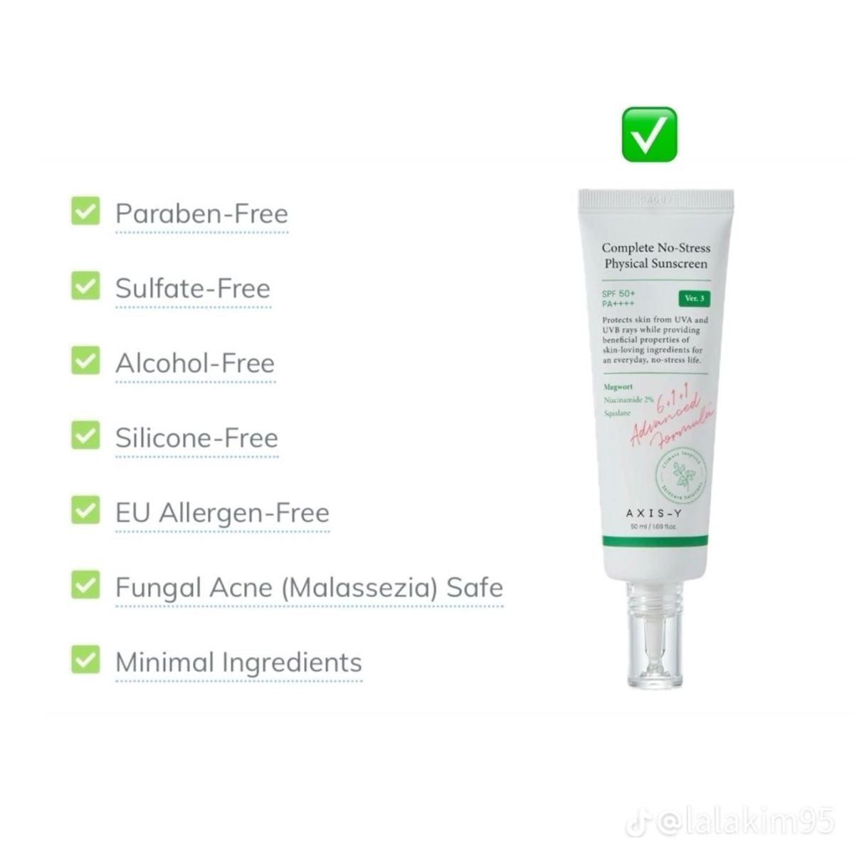 AXIS - Y - Complete No-Stress Physical Sunscreen 50ML
