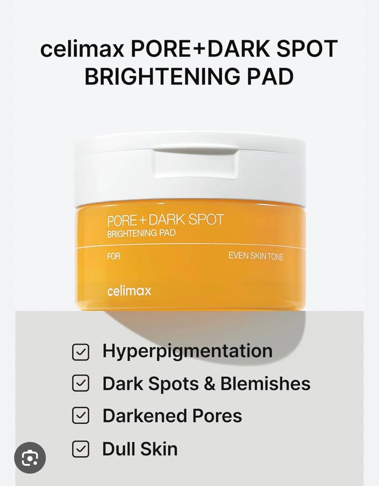 Celimax Pore+Dark Spot Brightening Pads (40pads)