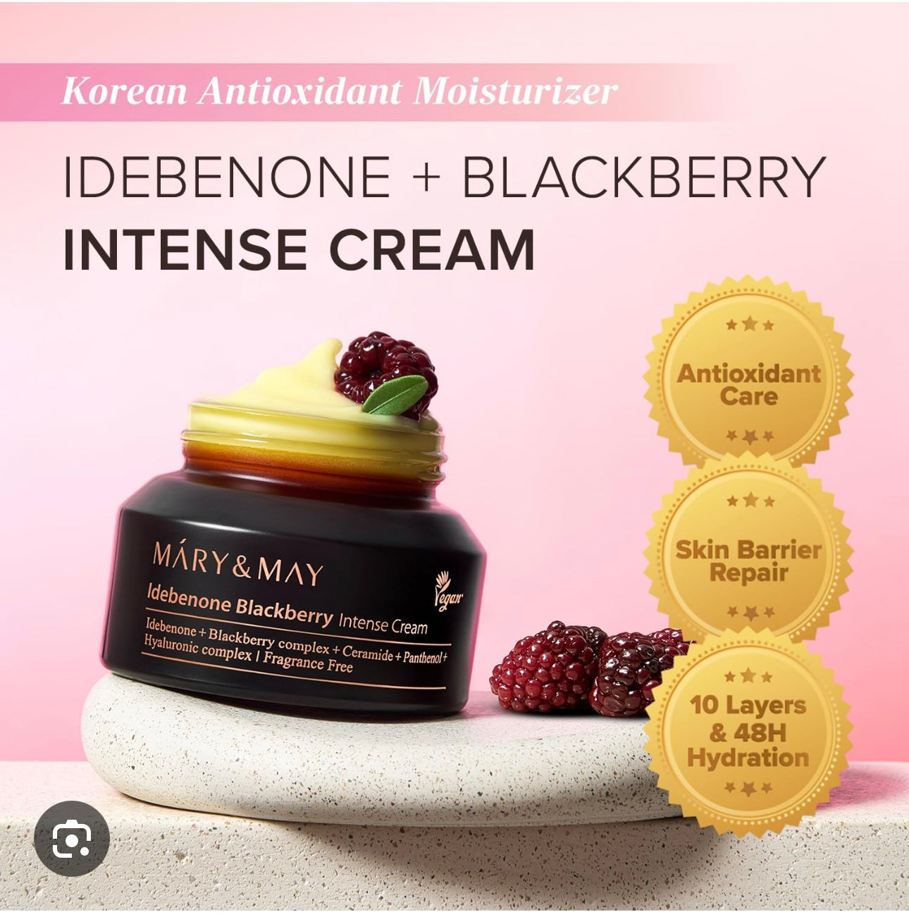 Mary&May - Idebenone Blackberry Intense Cream 70g