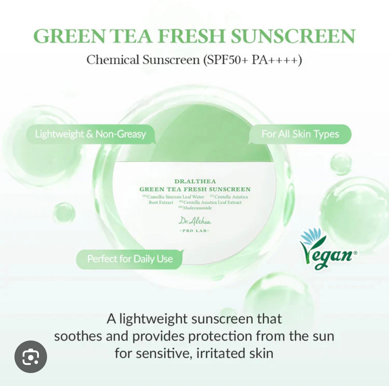Dr. Althea - Green Tea Fresh Sunscreen 45ml