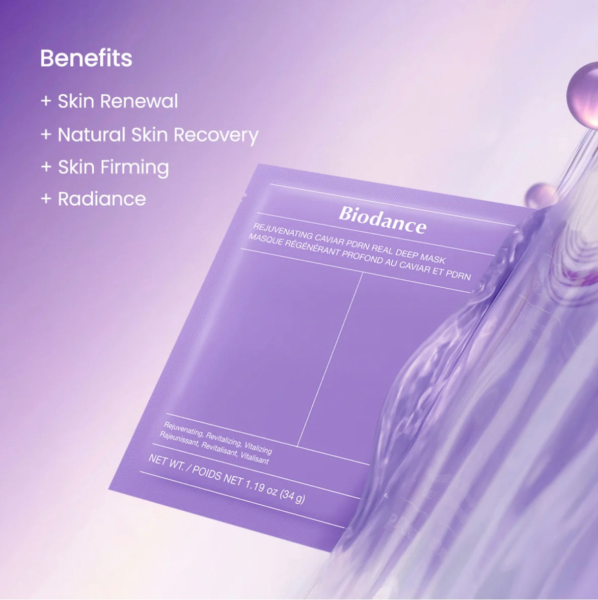 Biodance - Rejuvenating Caviar PDRN Real Deep  sheet Mask