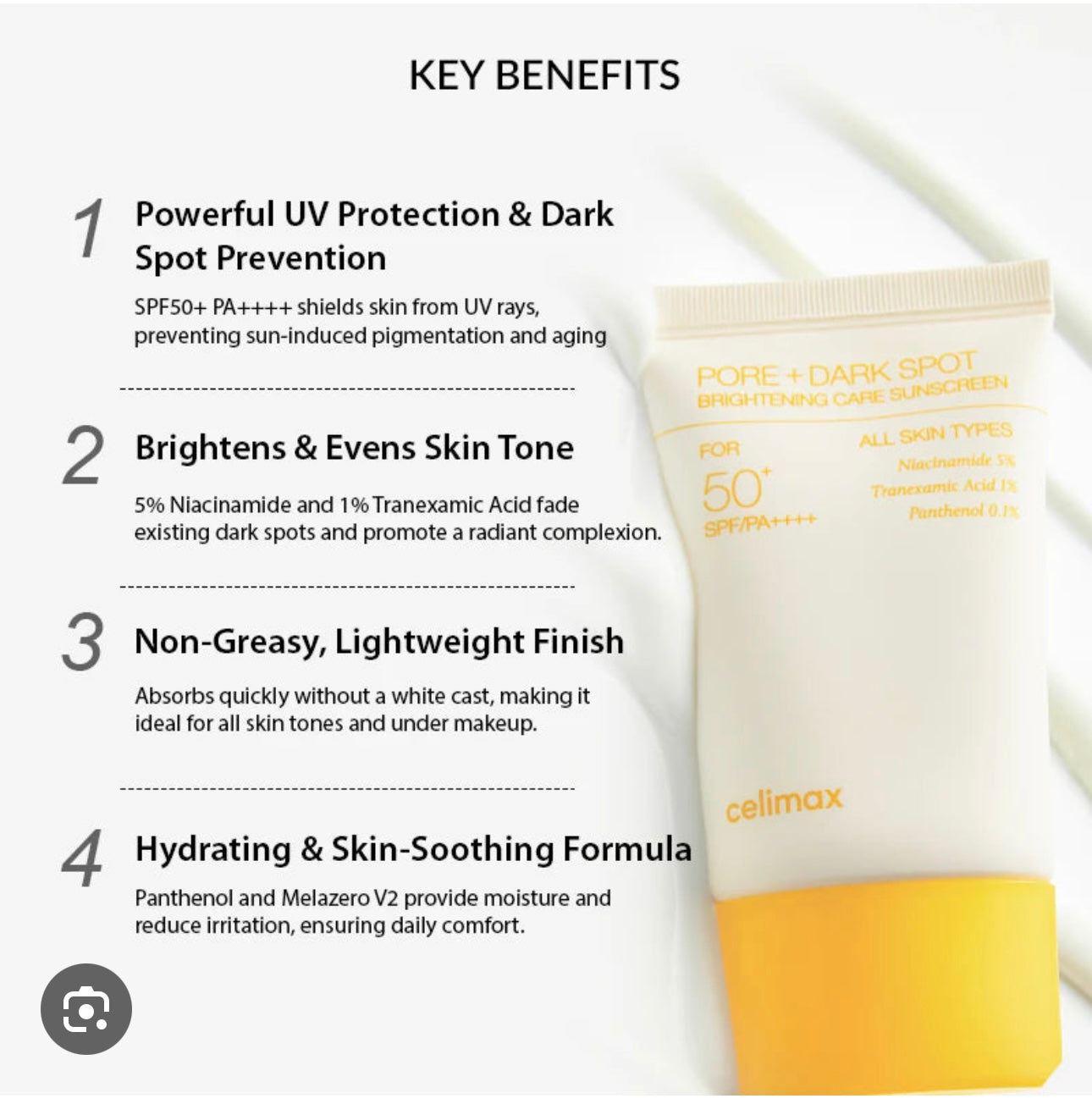 Celimax - Pore+ Dark Spot Brightening Care Sunscreen