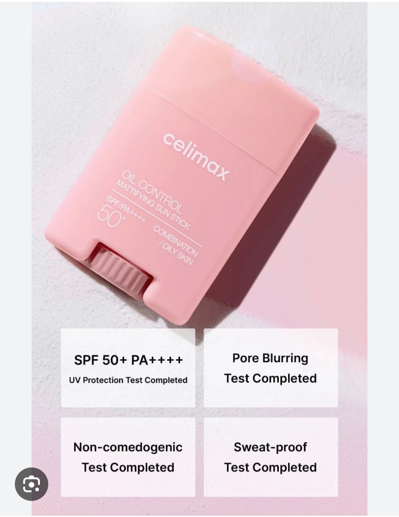 CELIMAX] Oil Control Mattifying Sun Stick - 19g (SPF50+ PA++++)