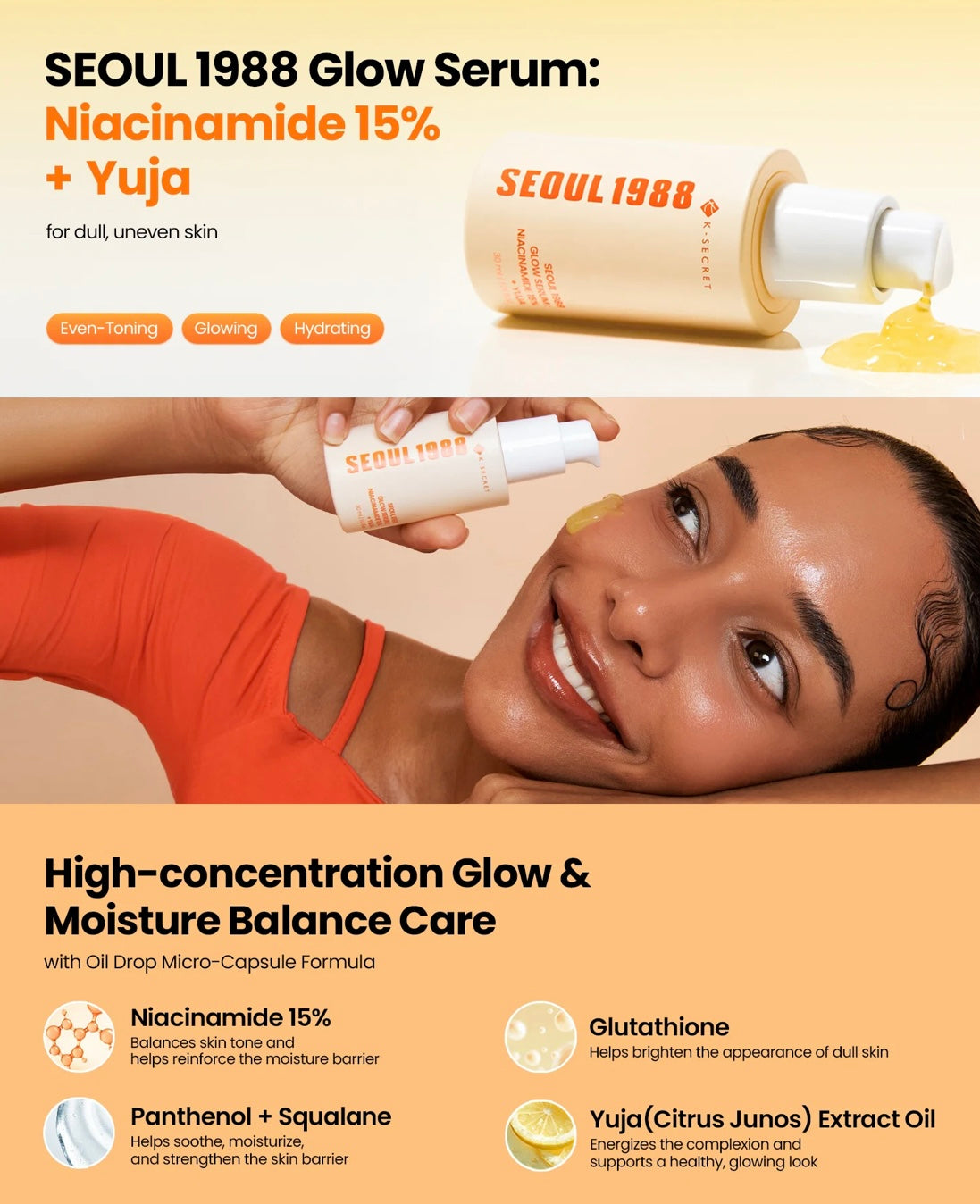 SEOUL 1988 Glow Serum : Niacinamide 15% + Yuja 30ml
