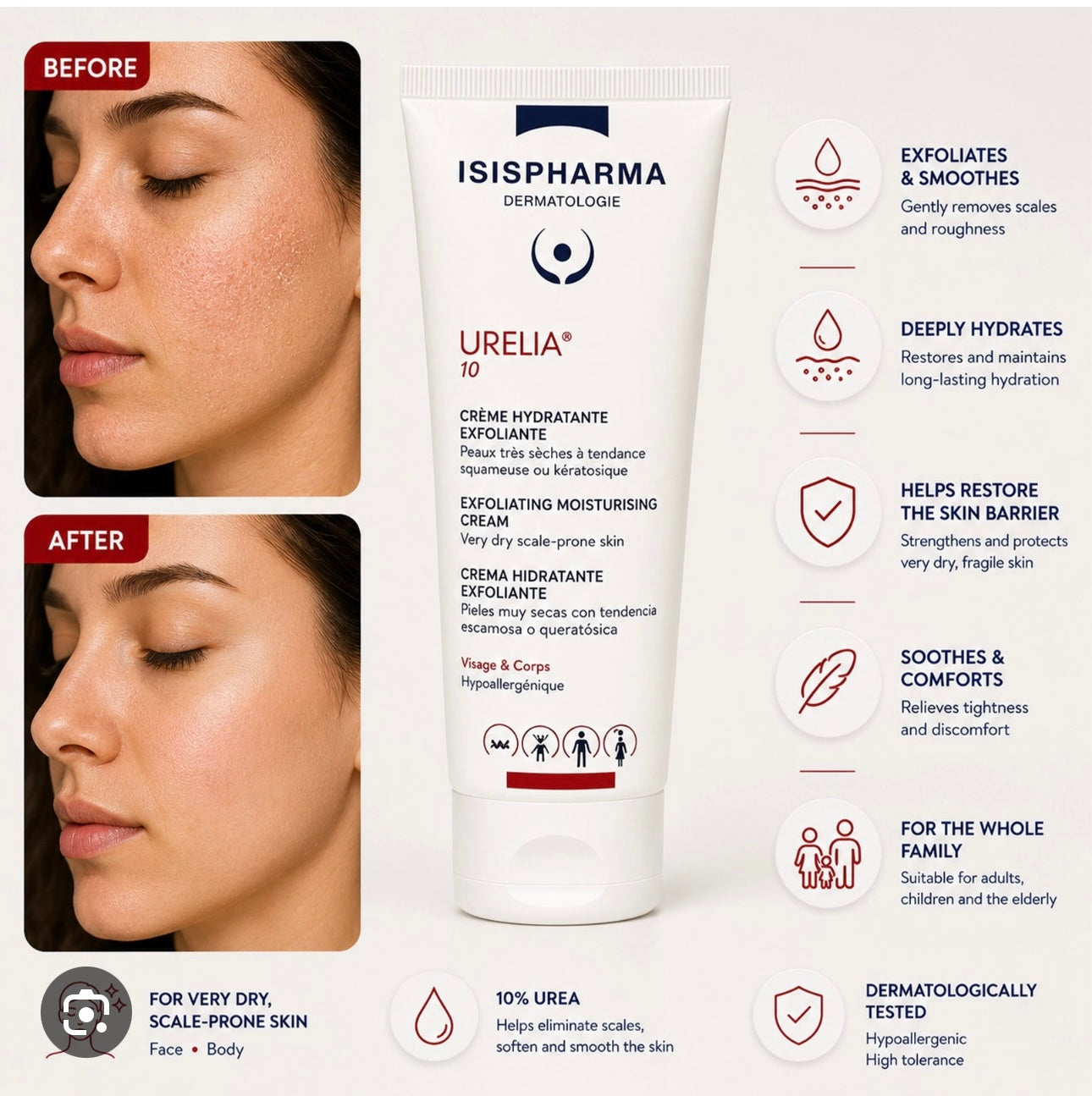 Isispharma urelia exfoliating cream