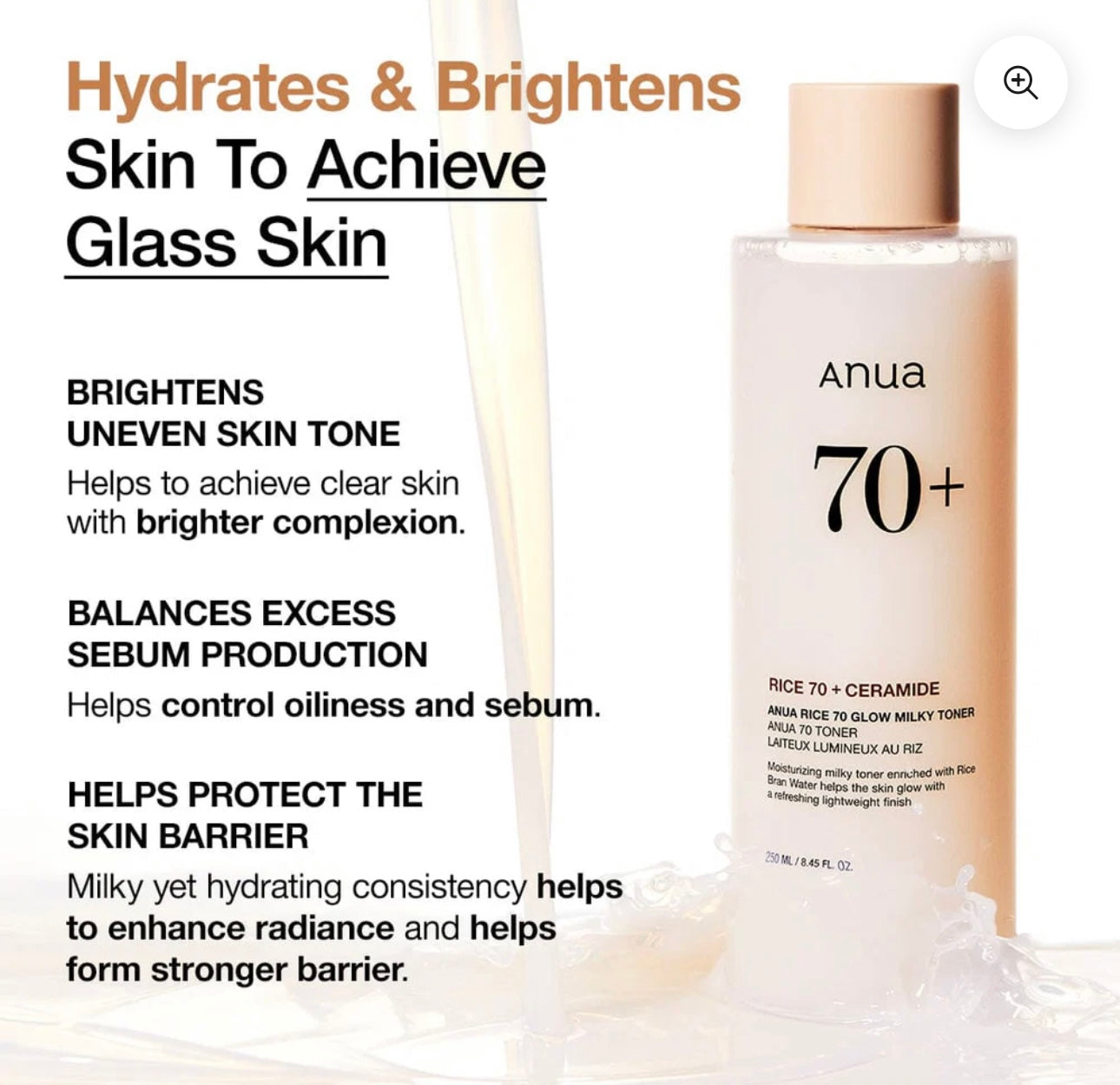 Anua - Rice 70 Glow Milky Toner 40ml