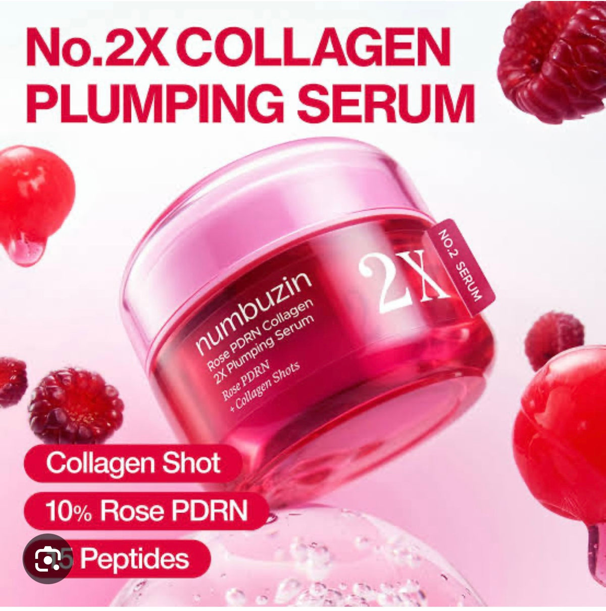 numbuzin No.2 Rose PDRN Collagen 2X Plumping Serum 30ml