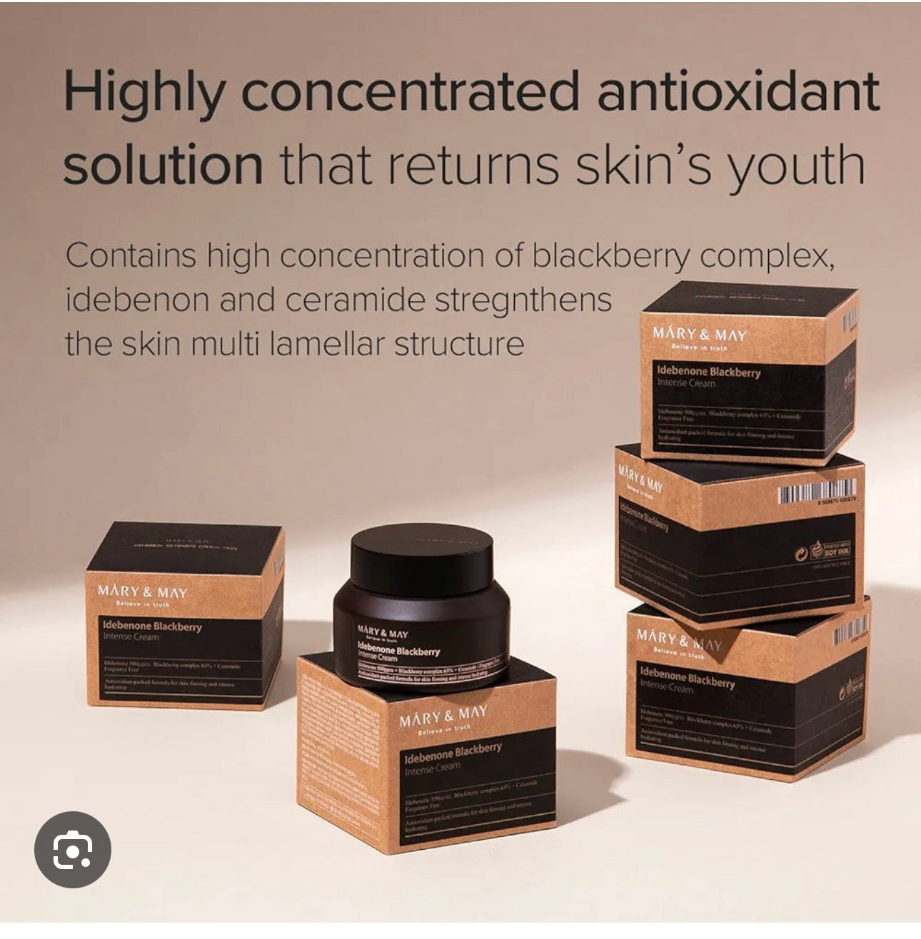 Mary&May - Idebenone Blackberry Intense Cream 70g