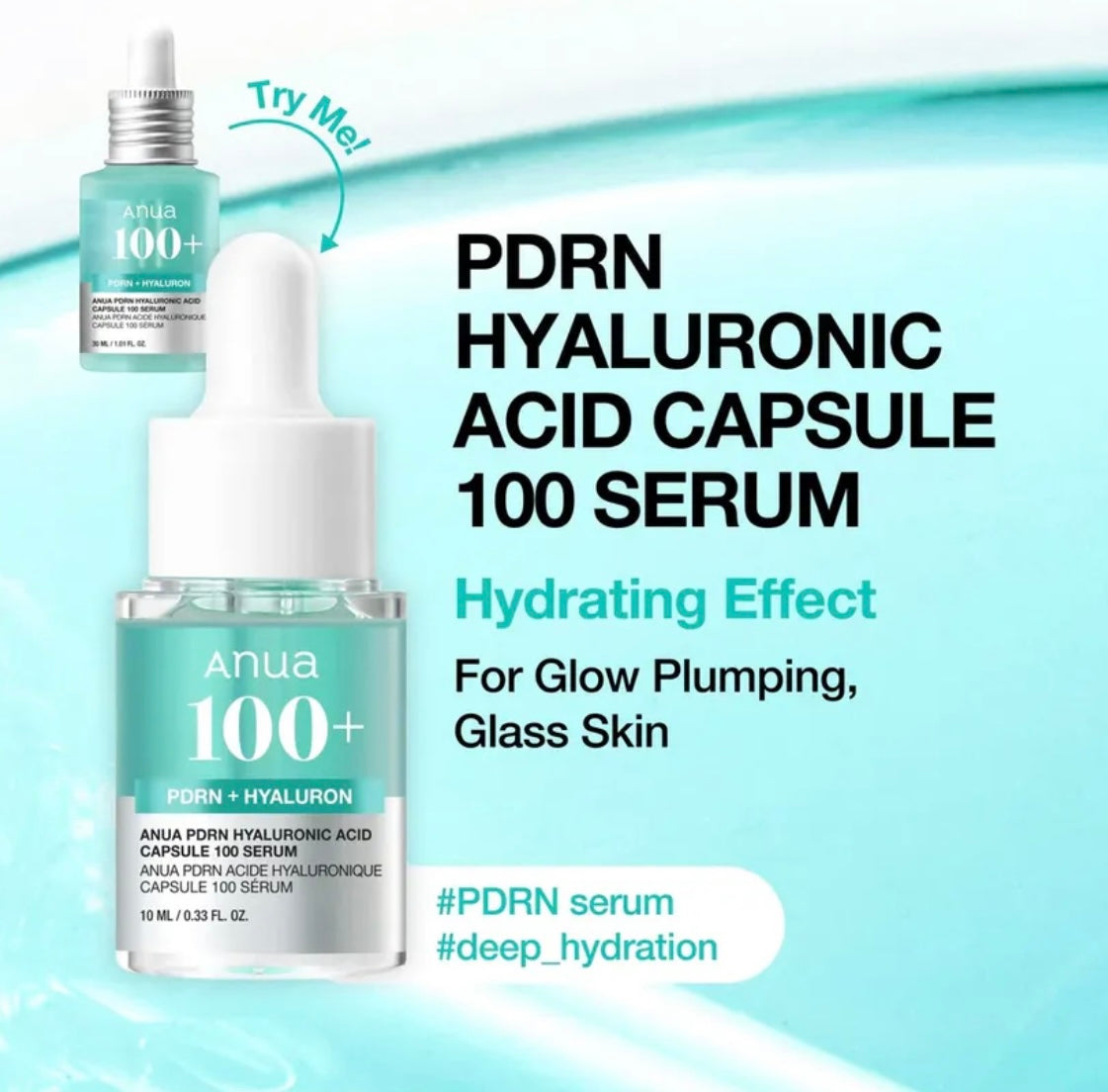 ANUA PDRN HYALURONIC ACID CAPSULE 100 SERUM (10ML) without box