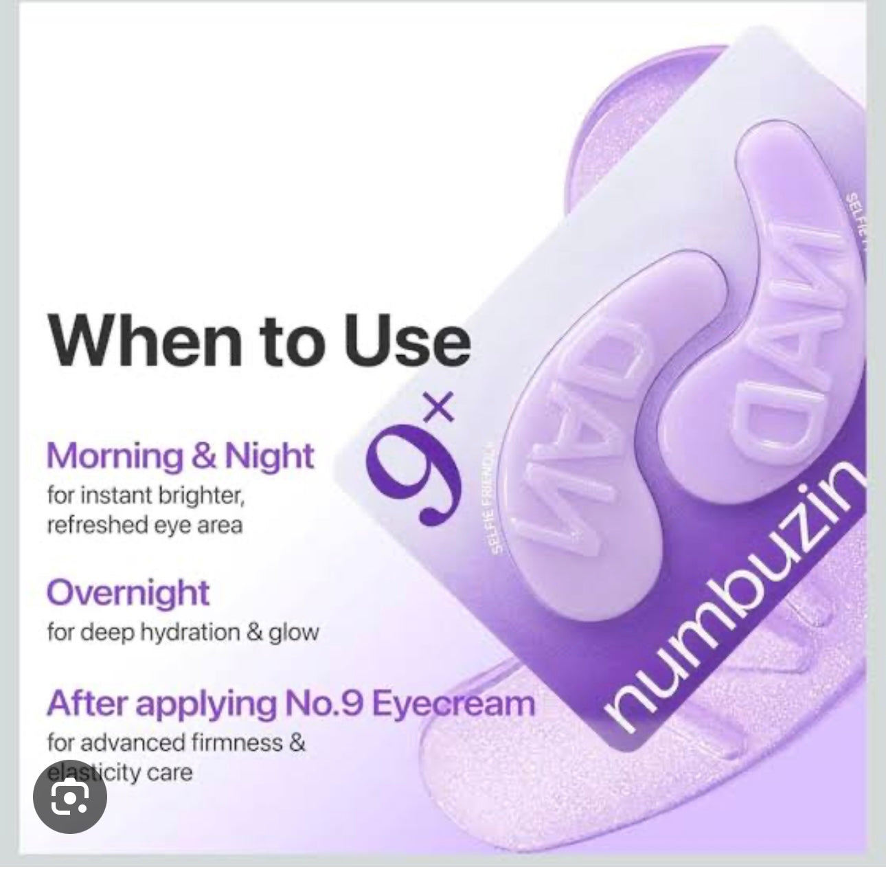 Numbuzin - No.9 NAD+ Collagen Under Eye Patches (5pairs)