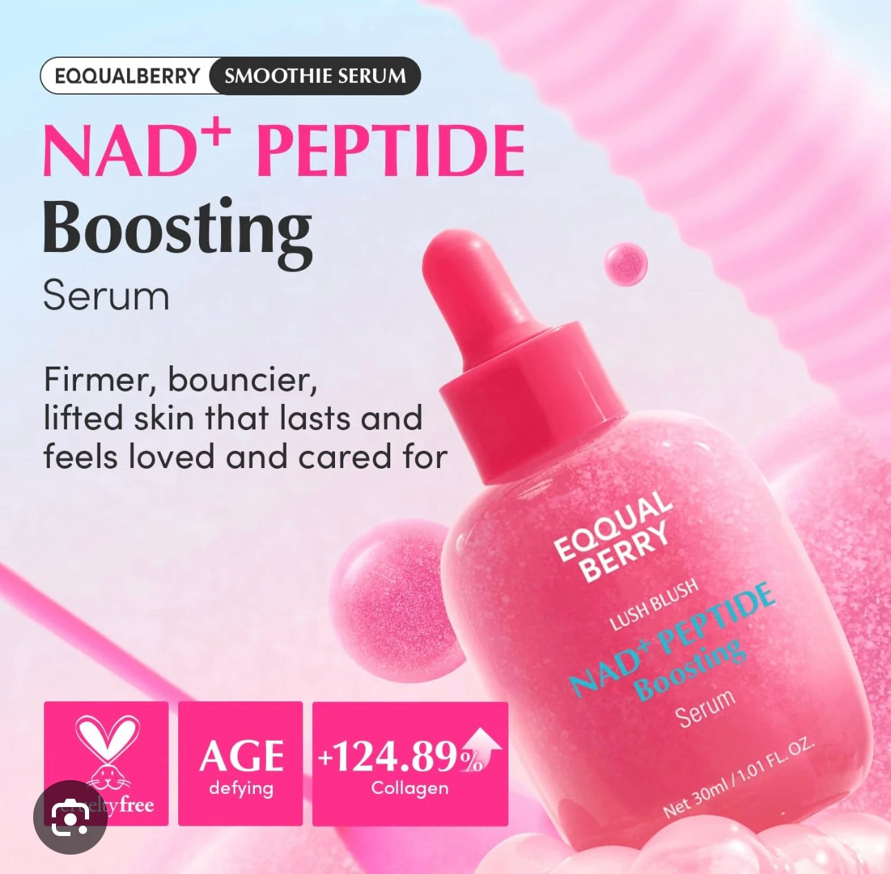 EQQUALBERRY - NAD+ Peptide Boosting Serum 30ml
