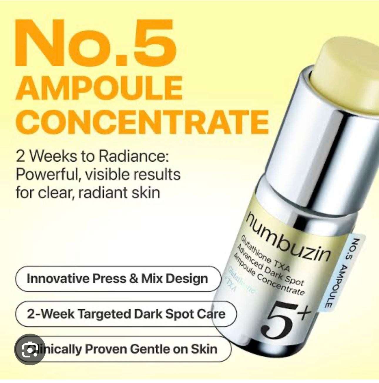 numbuzin No.5 Glutathione TXA Advanced Dark Spot Ampoule Concentrate