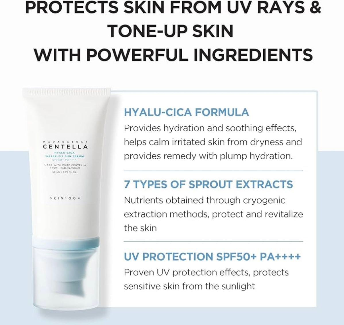SKIN 1004 - Madagascar Centella Hyalu-Cica Water-Fit Sun Serum