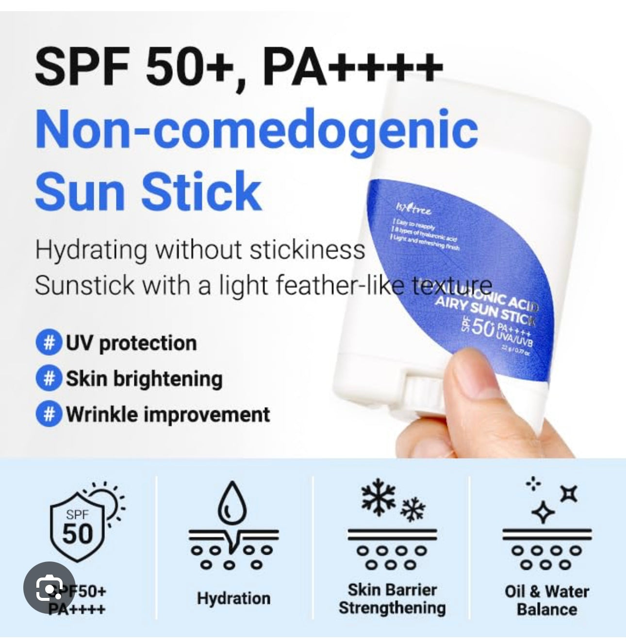 Isntree - Hyaluronic Acid Airy Sun Stick 22G