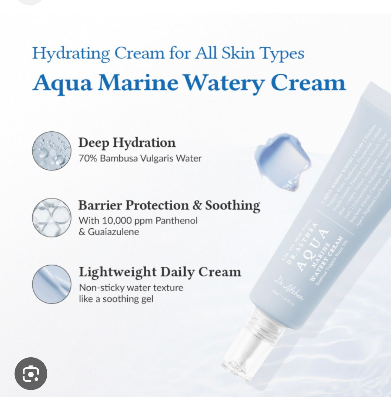 Dr.Althea – Aqua Marine Watery Cream 50 ml
