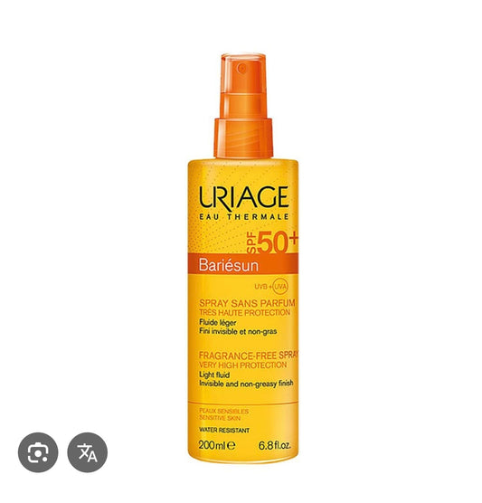 Uriage bariesun fragrance free high protection spray