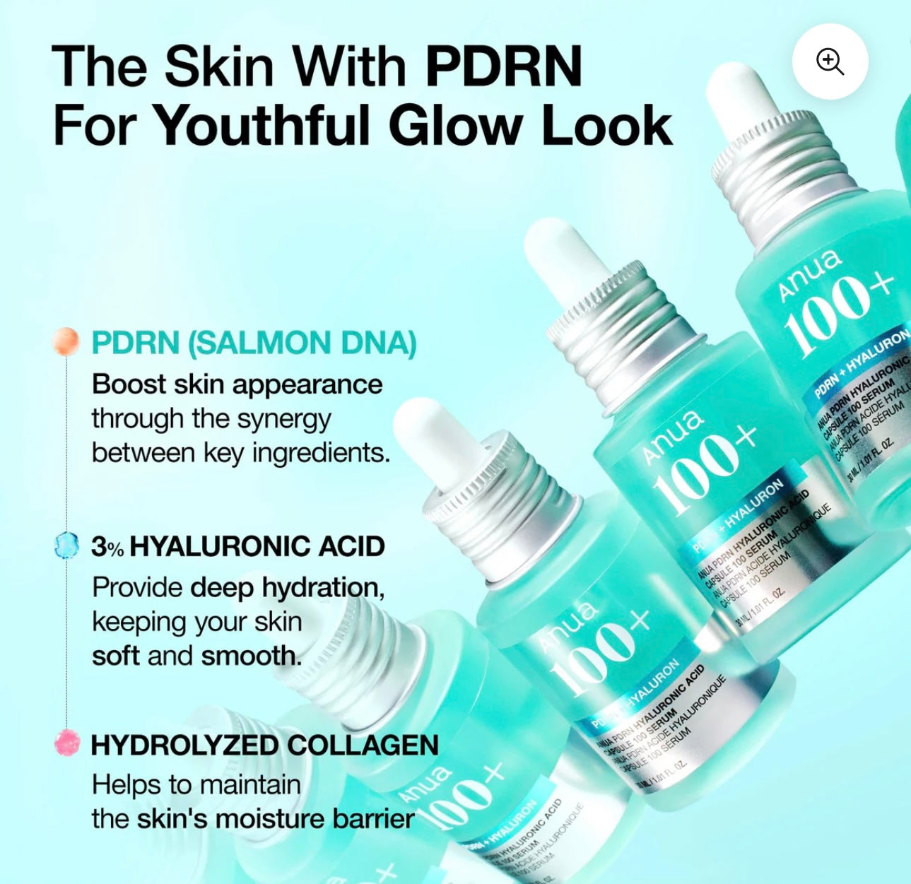 ANUA PDRN HYALURONIC ACID CAPSULE 100 SERUM (30ML)