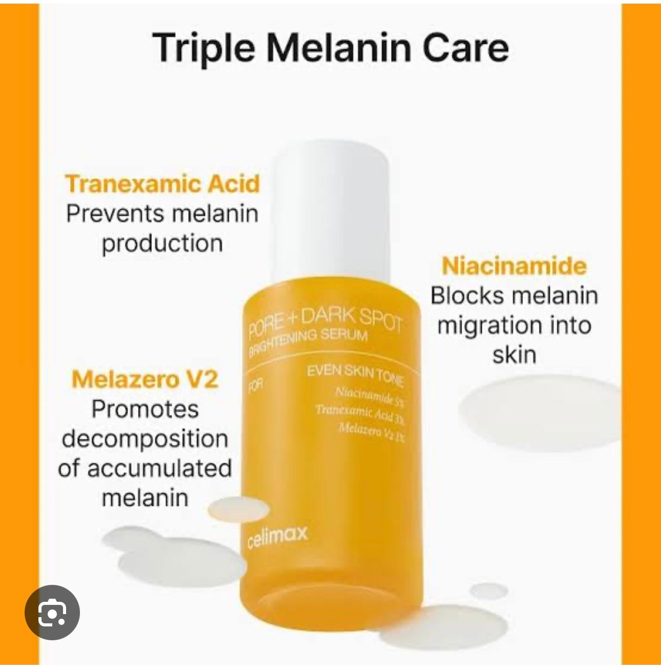 celimax Brightening Pore Dark Spot Serum 1OZ Anti Aging Moisturizer