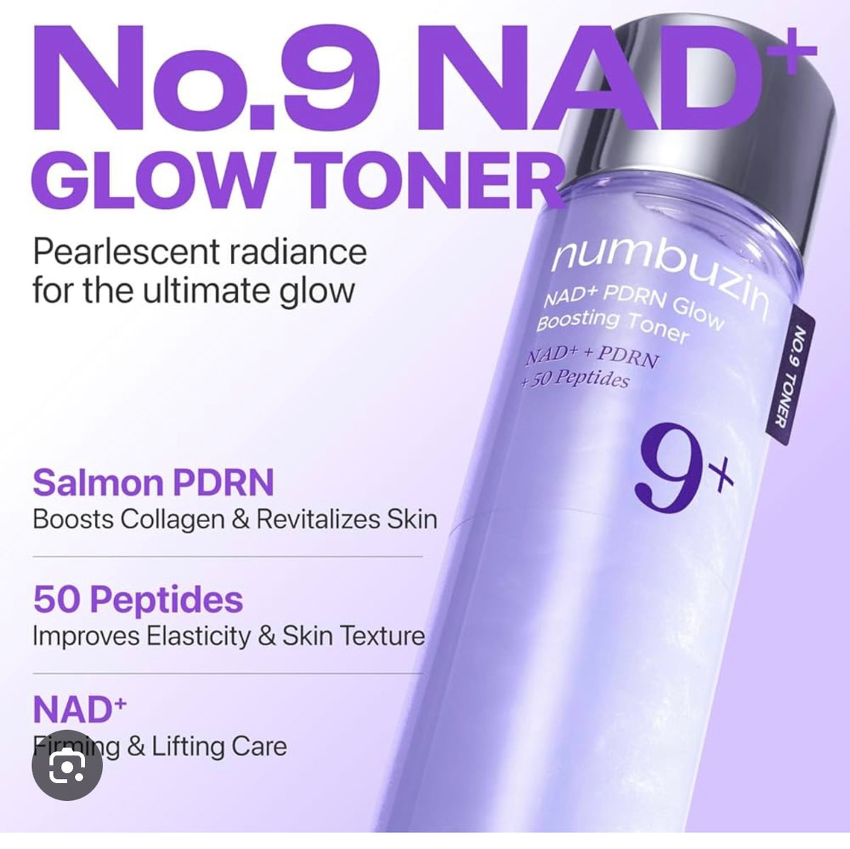 Numbuzin - No.9 NAD+ PDRN Glow Boosting Toner 150ml