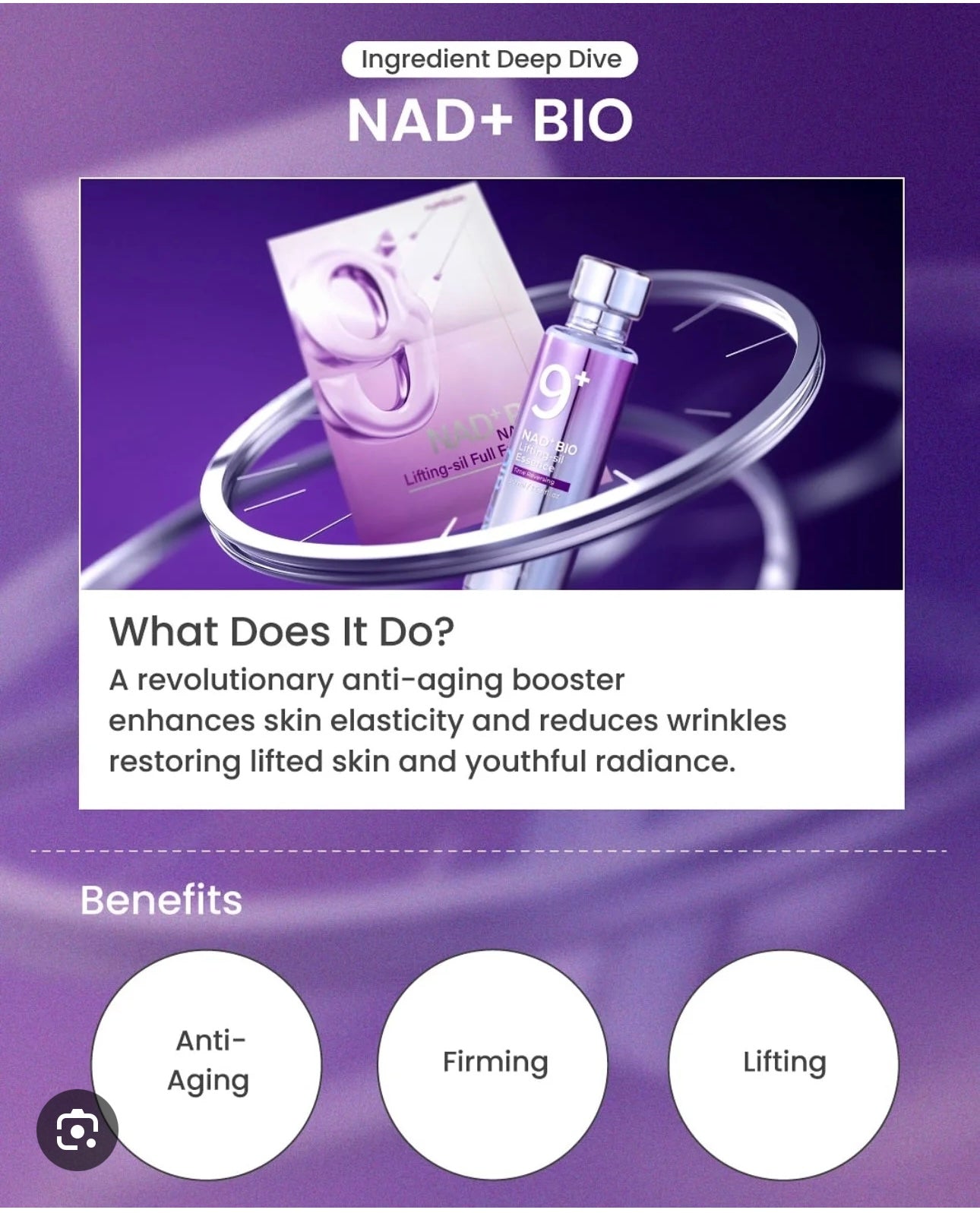 Numbuzin - No.9 NAD Bio Lifting-sil Essence 50ML