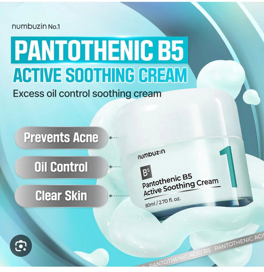 Numbuzin No.1 Pantothenic B5 Active Soothing Cream 80ml