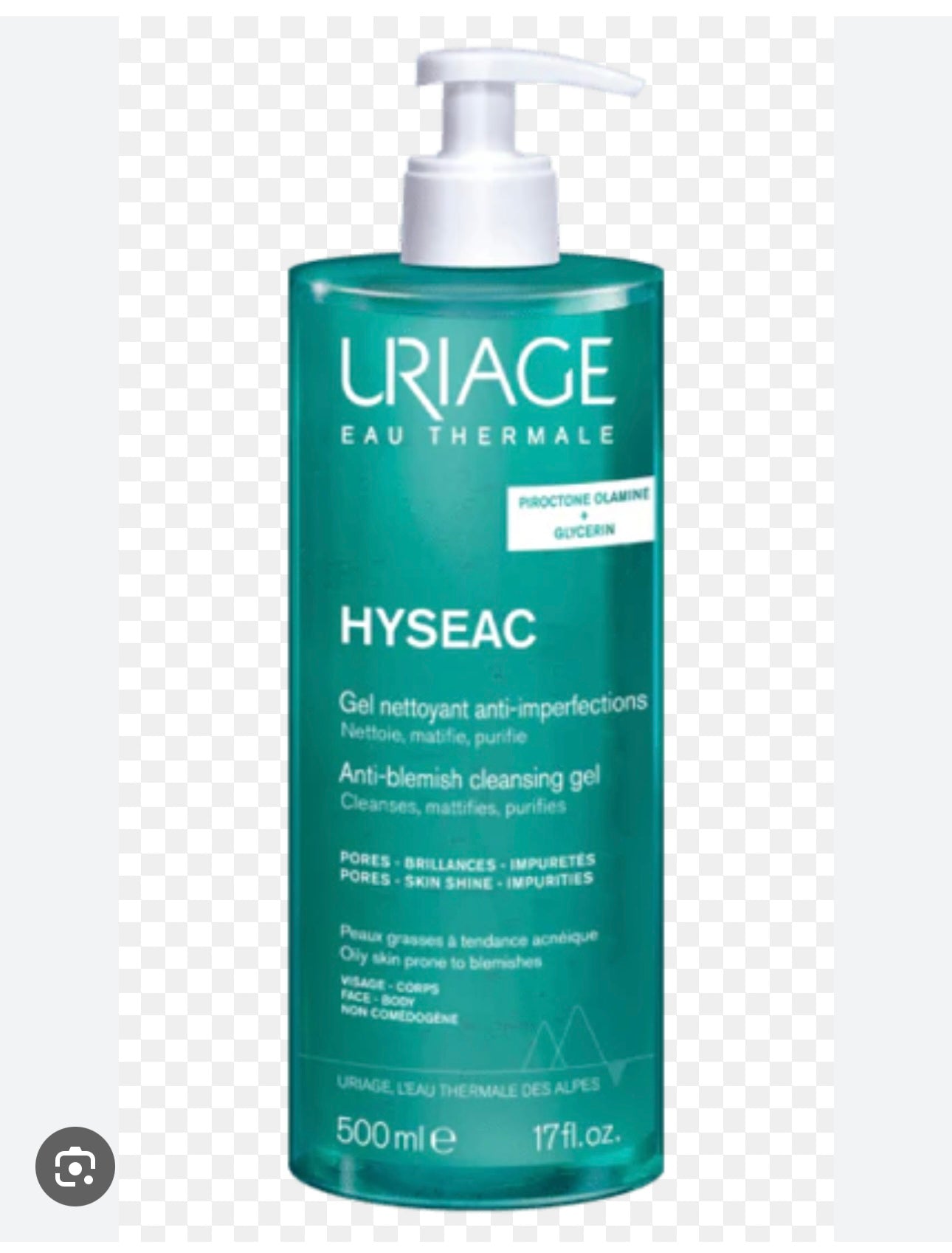 Uriage hyseac anti-blemish gel cleanser 500 ml