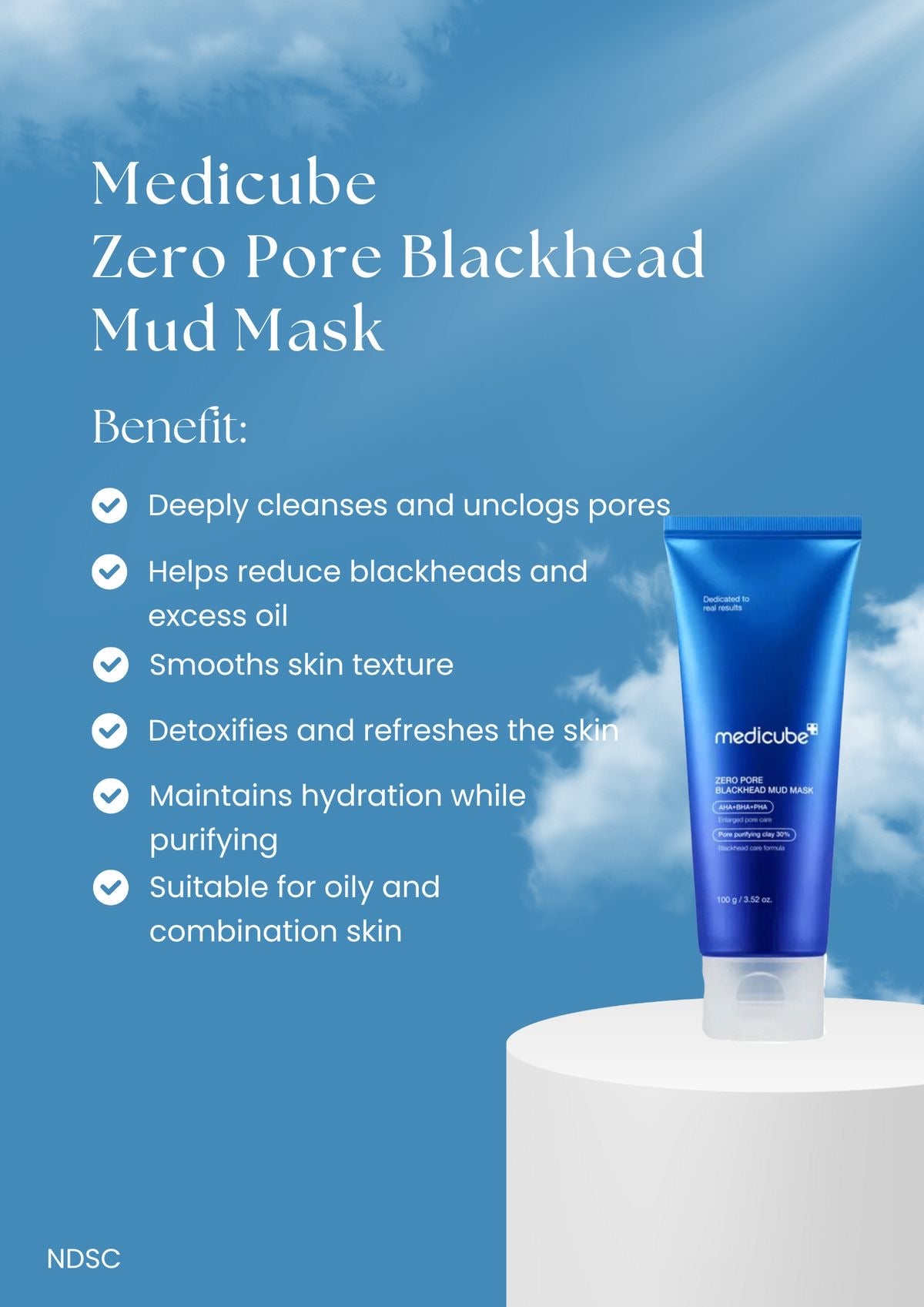 medicube - Zero Pore Blackhead Mud Mask 100G