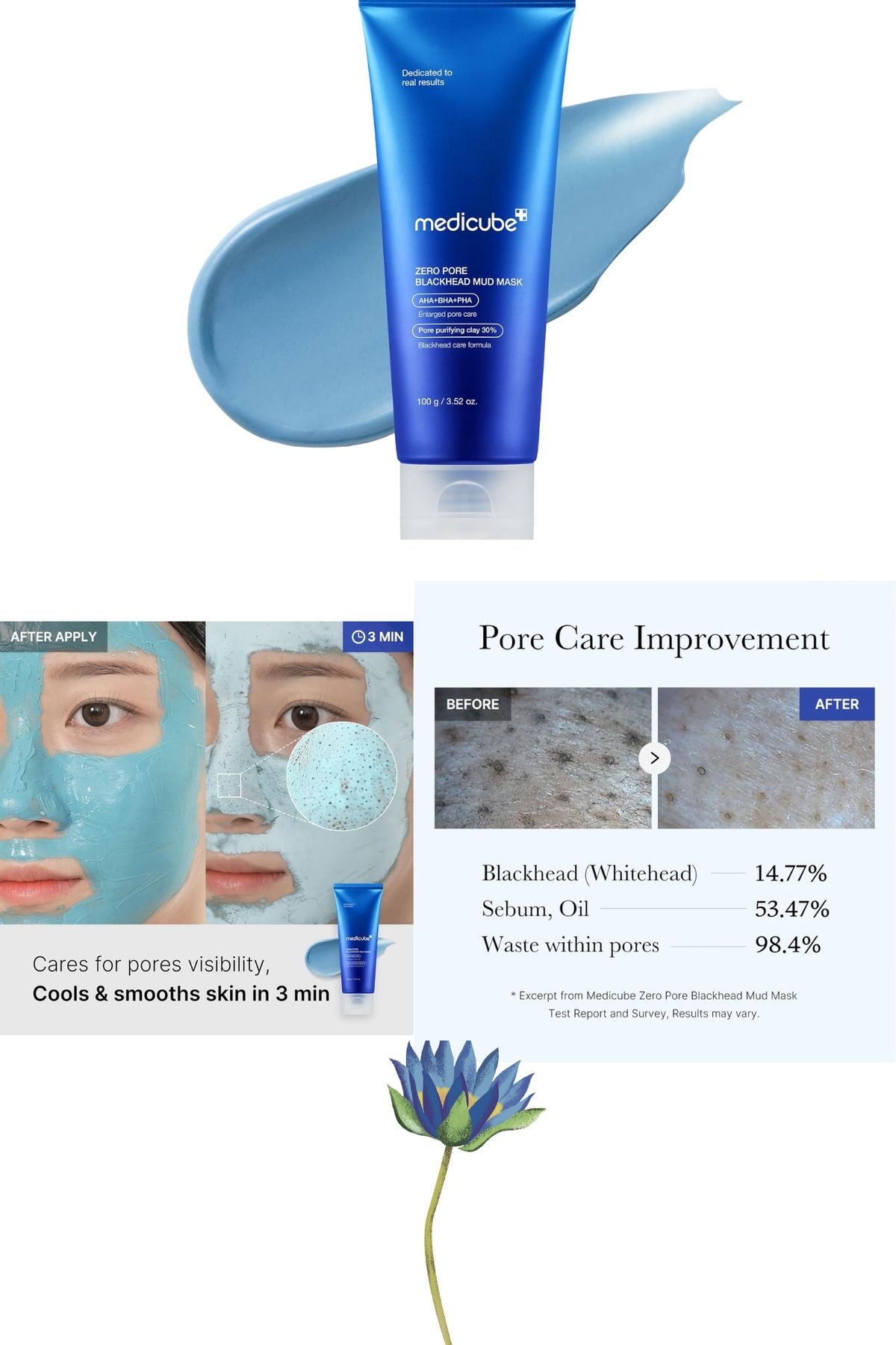 medicube - Zero Pore Blackhead Mud Mask 100G