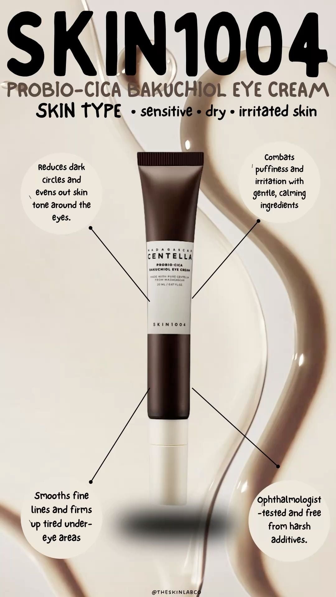 SKIN1004 Madagascar Centella Probio-Cica Bakuchiol Eye Cream 20ml without box