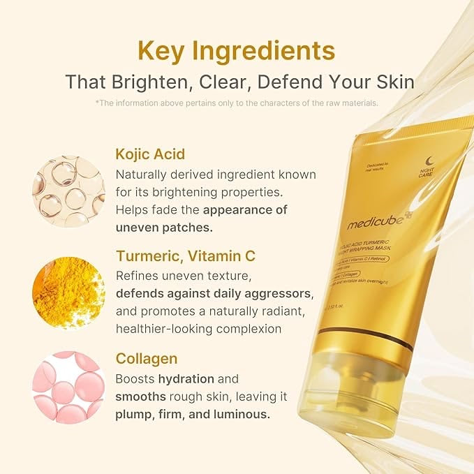 medicube Kojic Acid Turmeric Overnight Wrapping Peel Off Mask