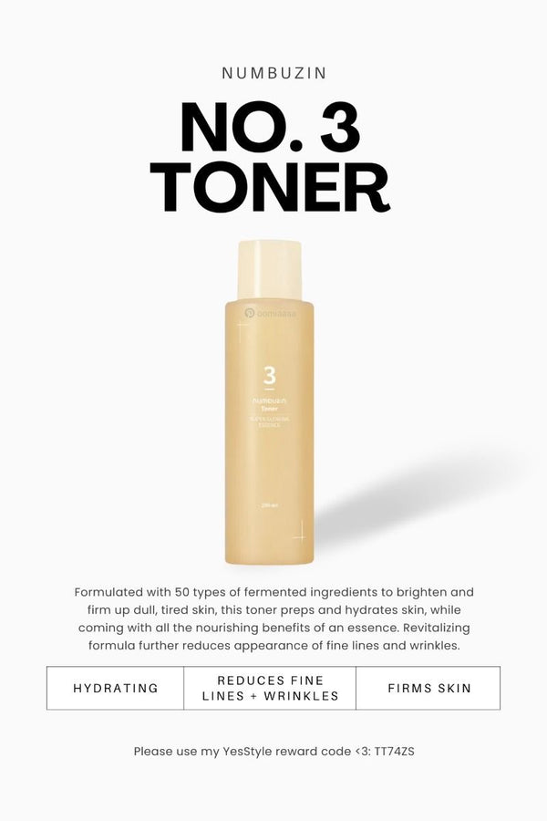 Numbuzin No.3 Super Glowing Essence Toner 200ml