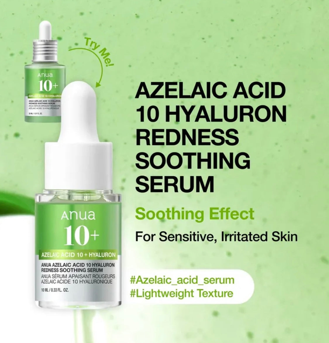 Anua - Azelaic Acid 10 Hyaluron Redness Soothing Serum 10ml without box